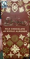 Milk chocolate with whole almonds