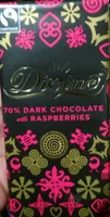 Dark chocolate with raspberries