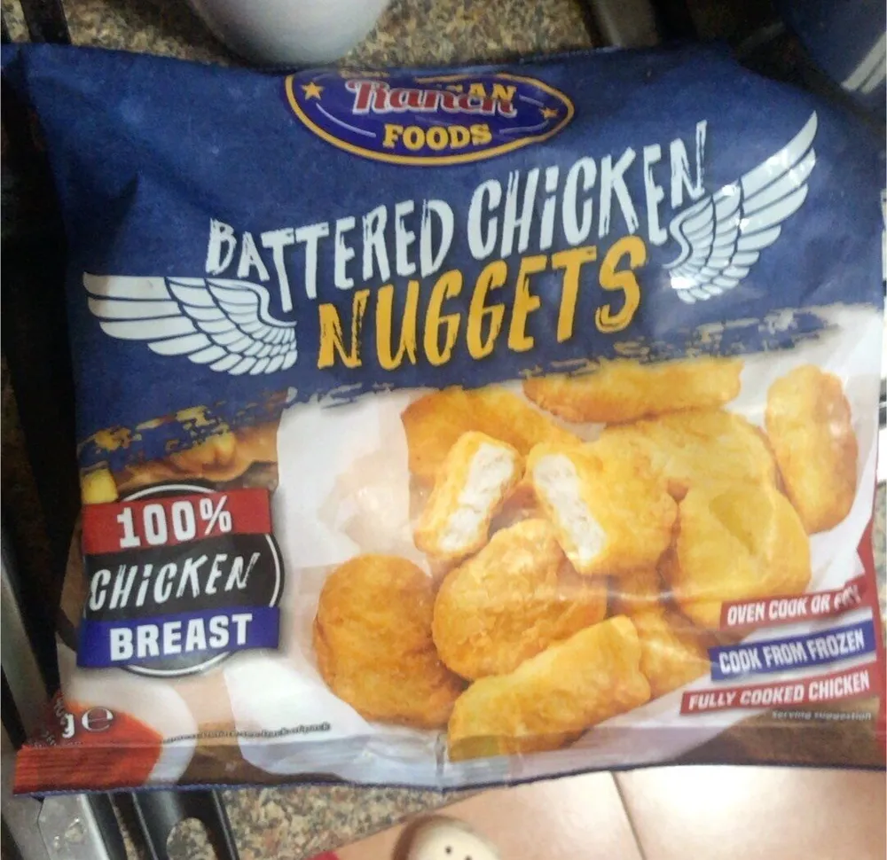 Battered chicken nuggets