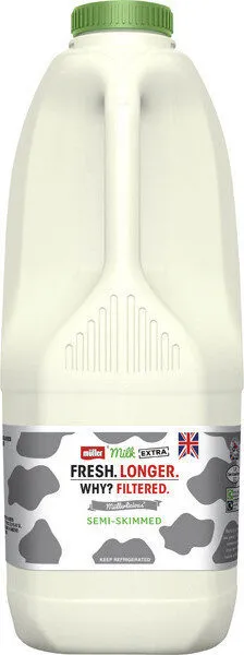 Leche fresca semidesnatada inglesa