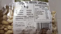 Organic whole cashews