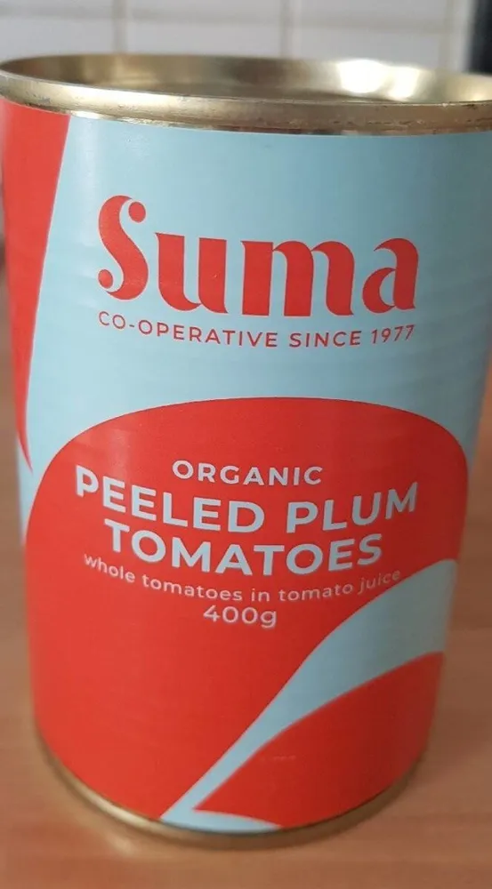 Suma organic peeles plum tomatoes