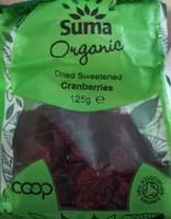 Dried sweetened cranberries