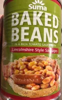 Baked beans lincolnshire style sausages