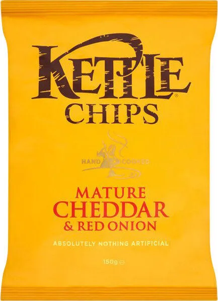 Patatas fritas sabor queso cheddar y cebolla roja