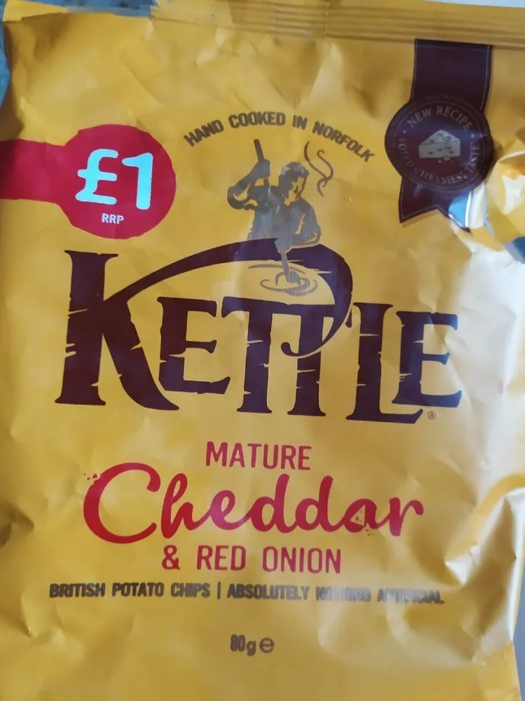 Mature cheddar and red donion