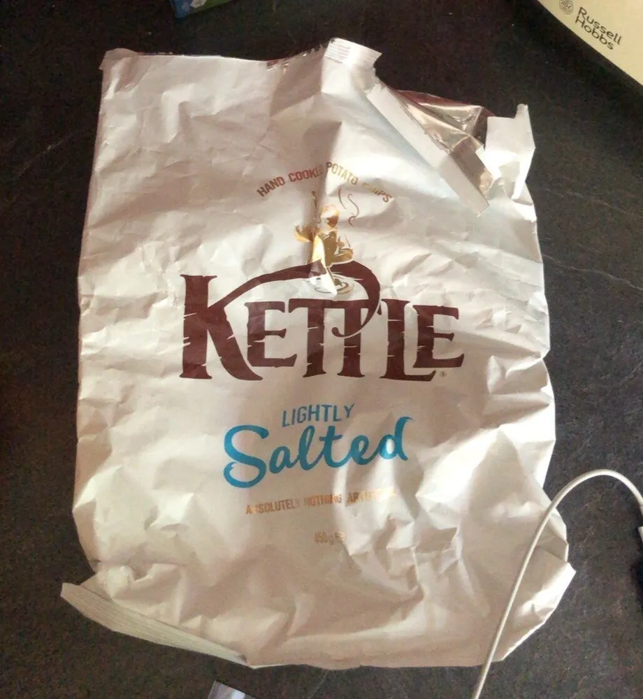 Lightly salted potato crisps