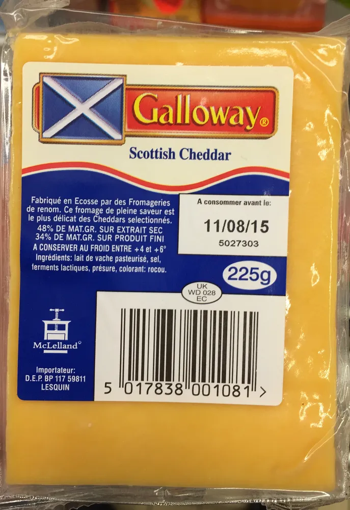 Scottish Cheddar (34% MG)