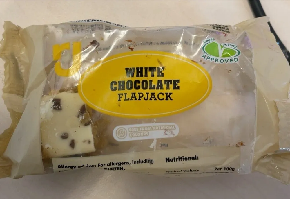 White chocolate flapjack