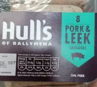 Pork and leek sausages