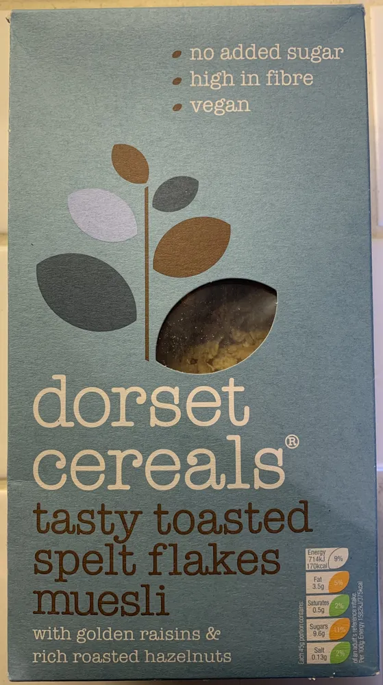 Dorset Cereals tasty toasted spelt flaked muesli