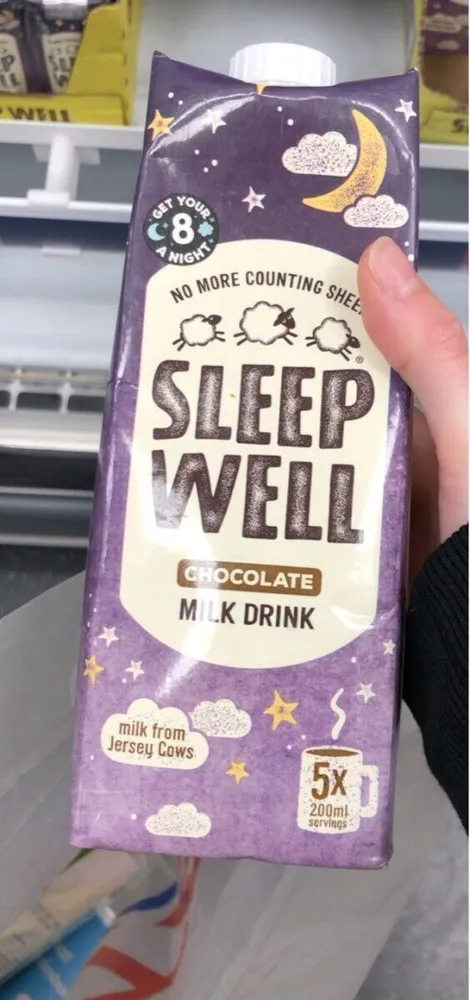 Sleep well chocolate milk drink