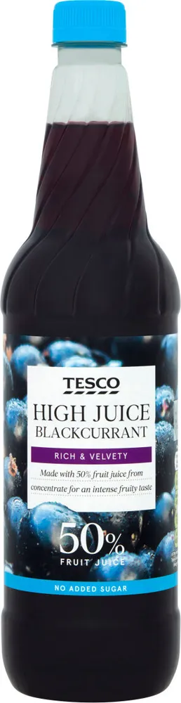 High Juice Blackcurrant Squash No Added Sugar