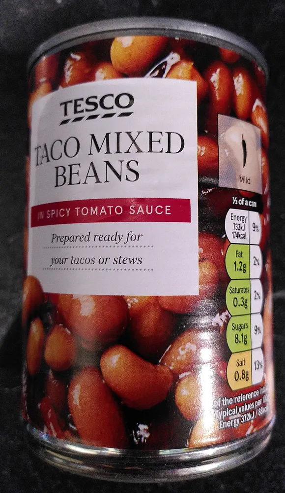 Taco Mixed Beans in Spicy Tomato Sauce