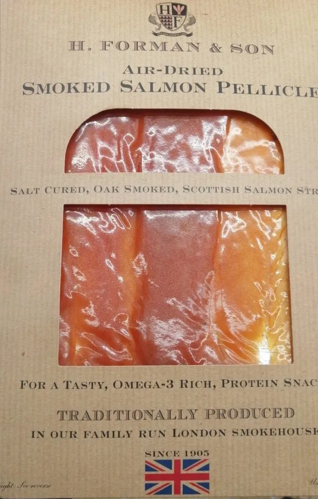 Smoked salmon pellicle