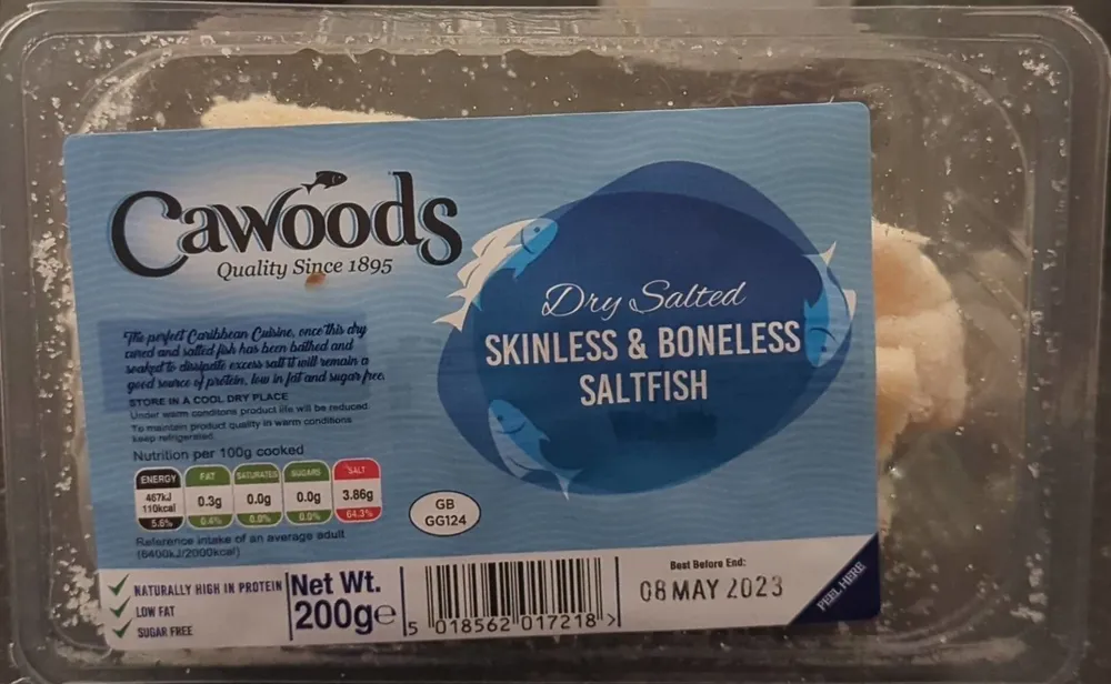 Dry Salted Skinless Boneless Saltfish