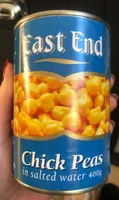 Chickpeas in salted water