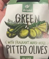 Green pitted olives