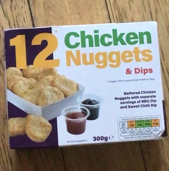 12 chicken nuggets & dips