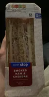 One Stop Smoked Ham and cheddar sandwich