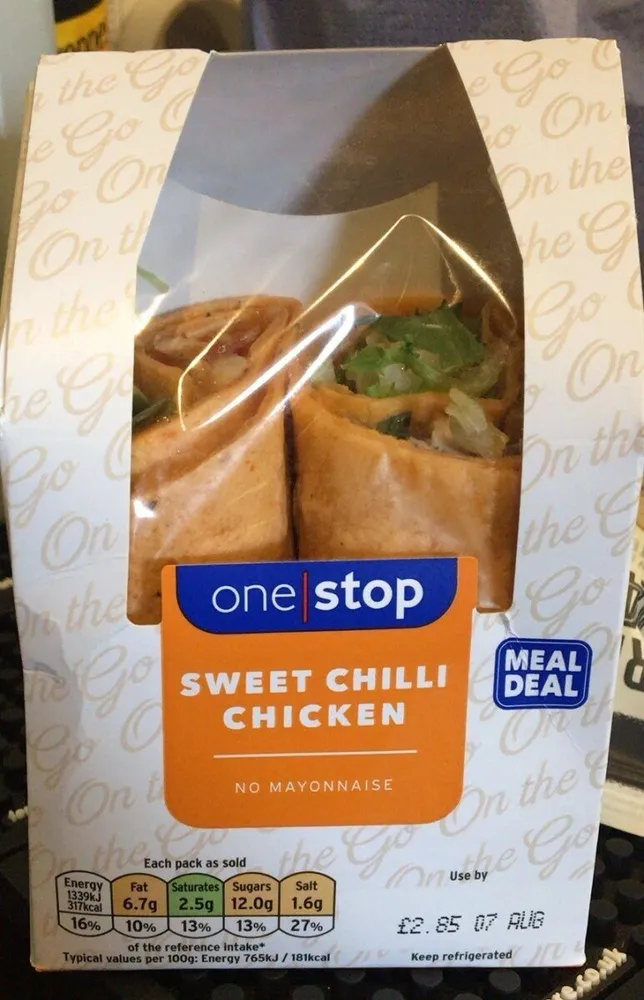 Sweet chilli chicken wrap