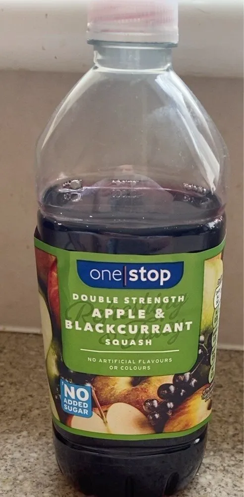 Double strength apple and blackcurrant squash