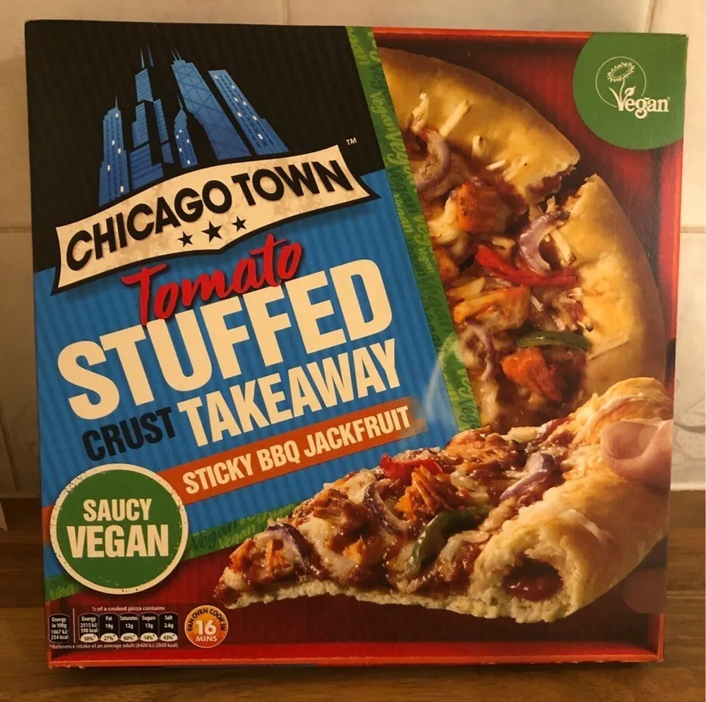 Tomato Stuffed Crust Takeaway Sticky BBQ Jackfruit Pizza