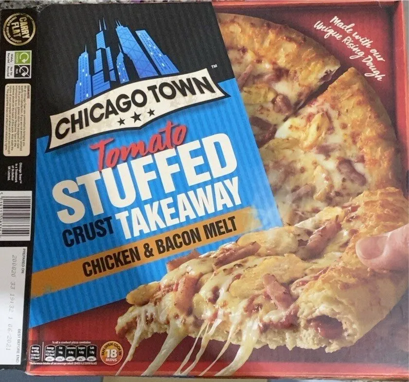 Tomato stuffed crust chicken & bacon melt