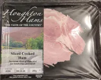 Sliced cooked ham