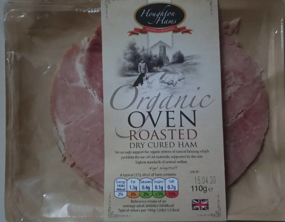 Organic oven roasted dry cured ham