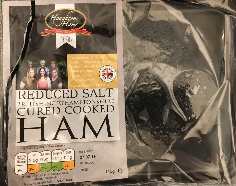 Reduced salt cured cooked HAM