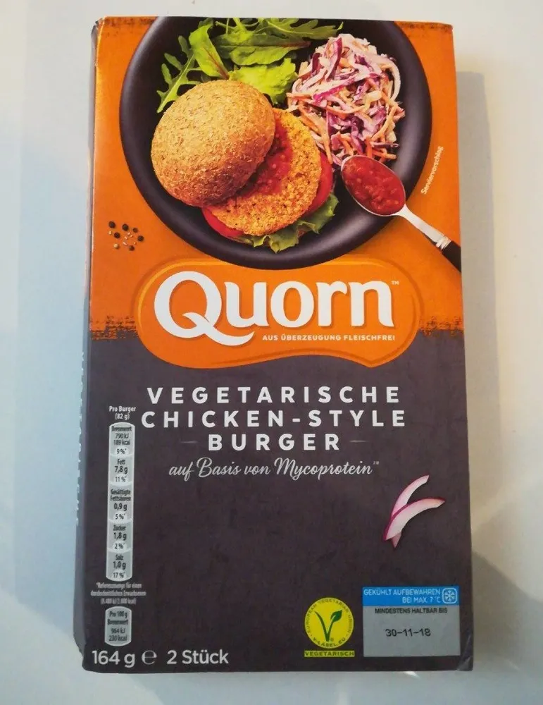 Végétarische chicken-style burger