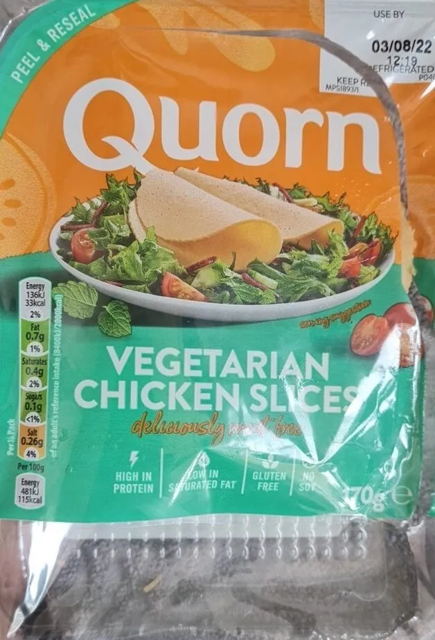 Vegetarian chicken slices