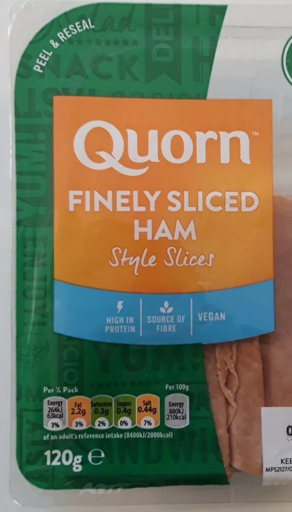 Finely sliced ham