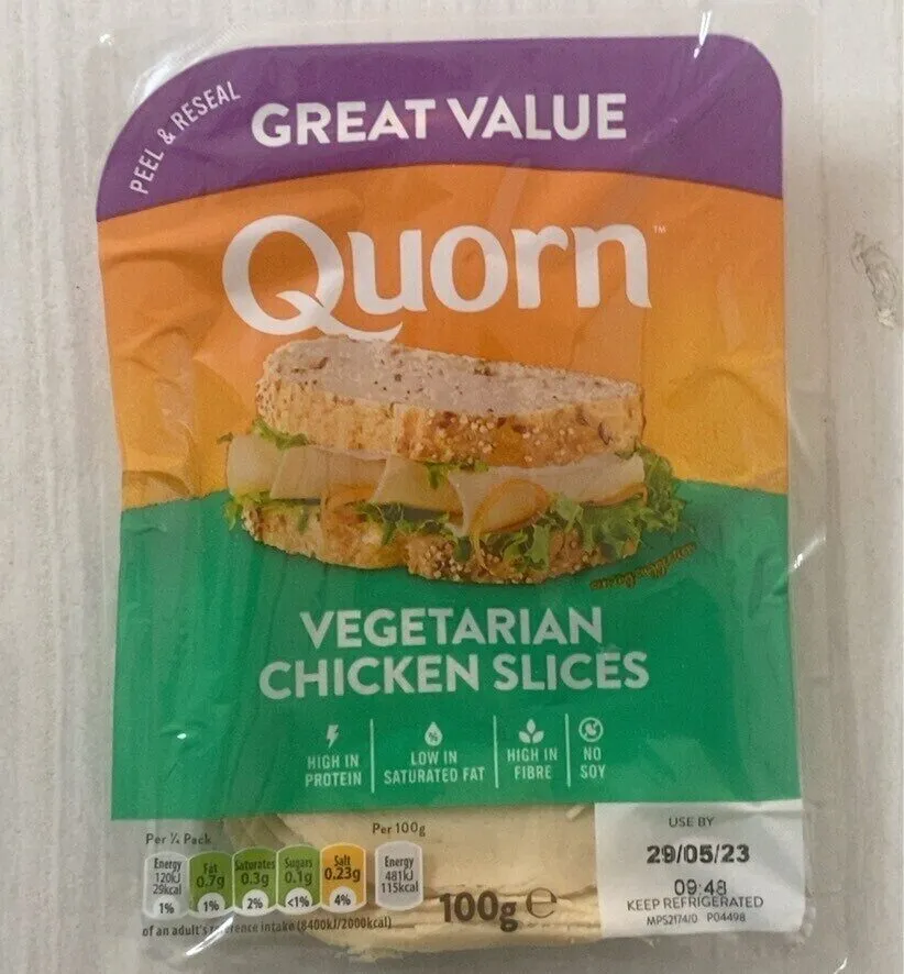 Vegetarian chicken slices