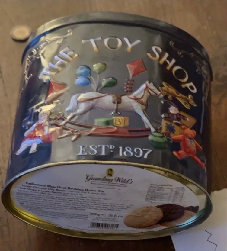 The toy shop cookie tin