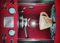 embossed red espresso tin