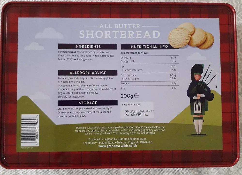 SHORTBREAD - Biscuits anglais