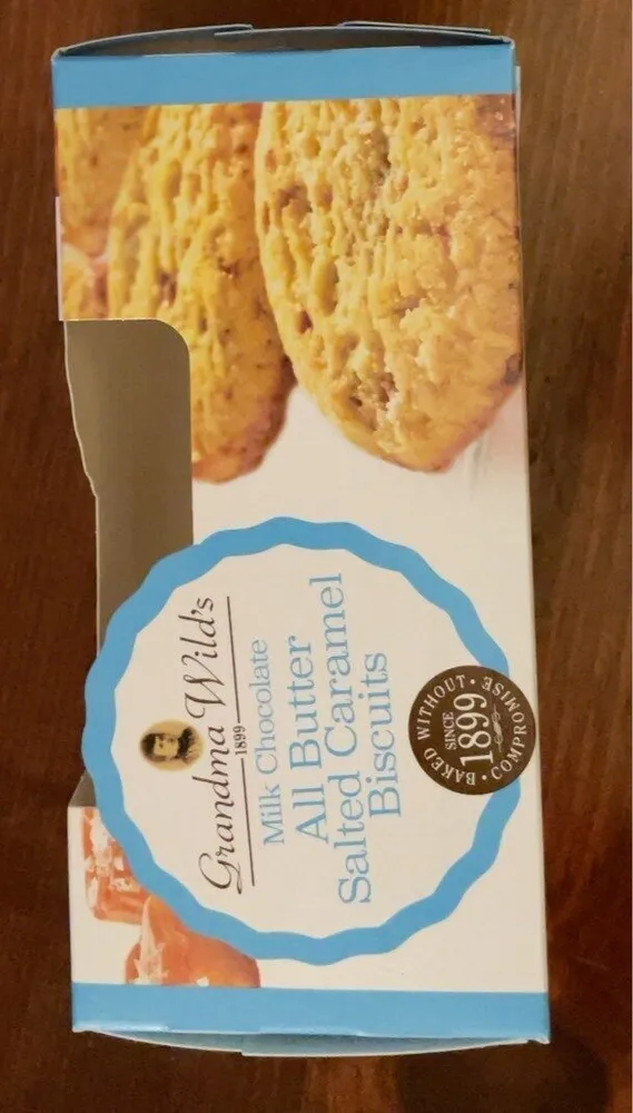 Milk chocolate all butter salted caramel biscuits