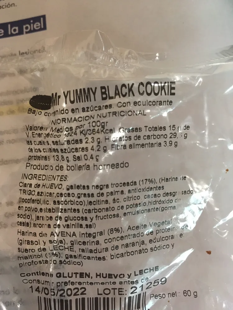 Mr Yummy Black Cookie