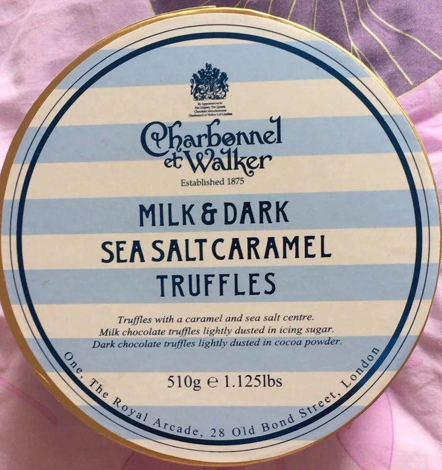 Milck and dark sea salt caramel truffles