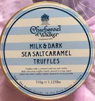 Milck and dark sea salt caramel truffles