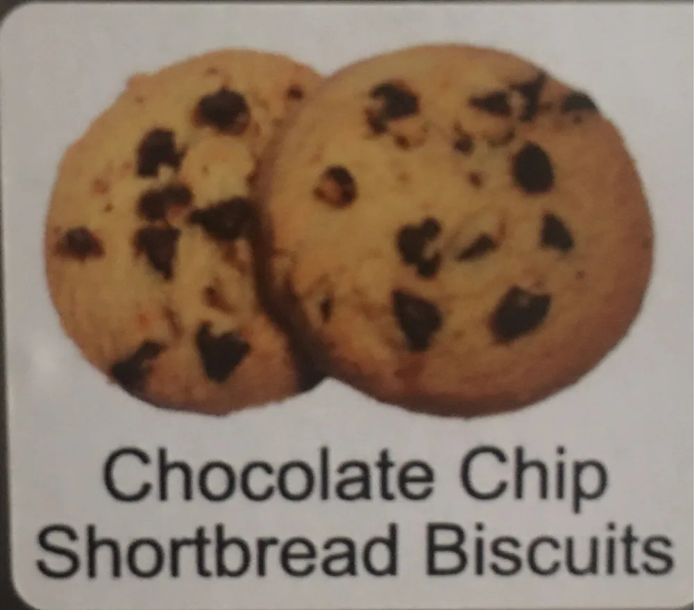 Chocolate chip shortbread biscuits