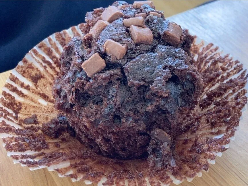 Belgian milk chocolate muffin