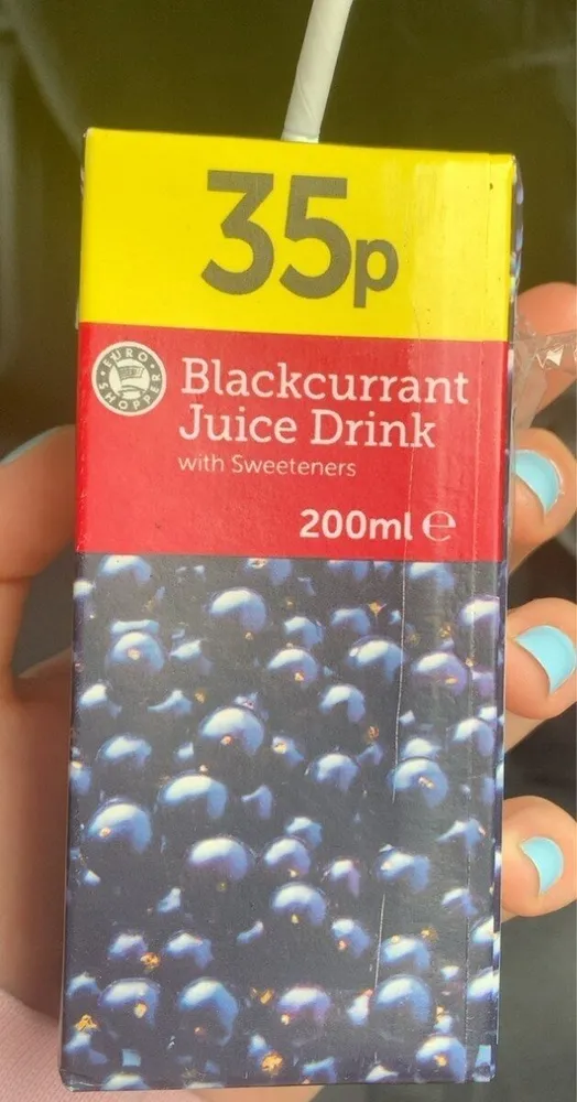 Blackcurrant juice drink