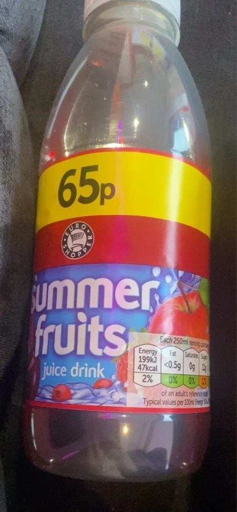 summer fruits juice drink