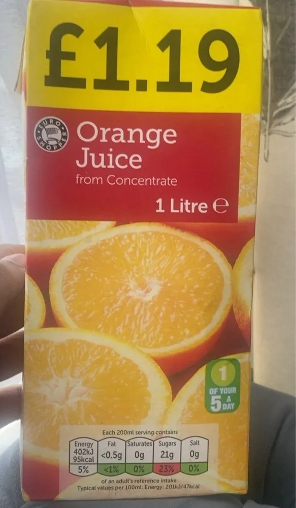 Orange Juice from concentrate