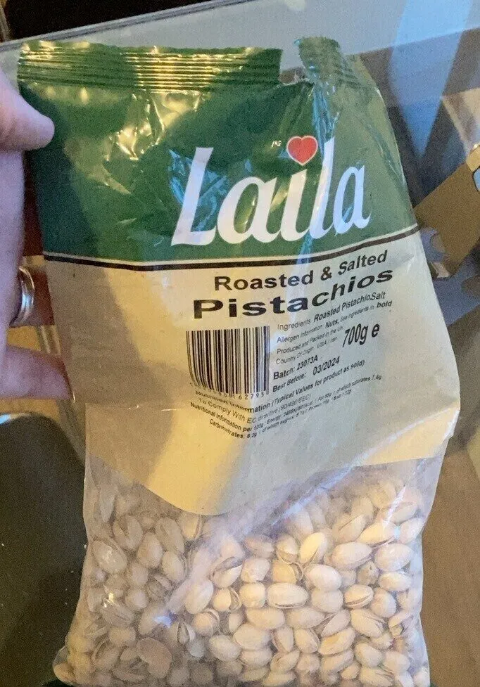 roasted and salted pistachios