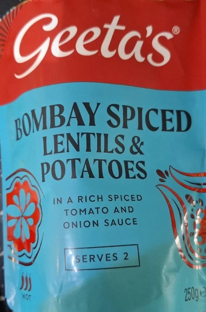 Bombay spices lentils and potatoes