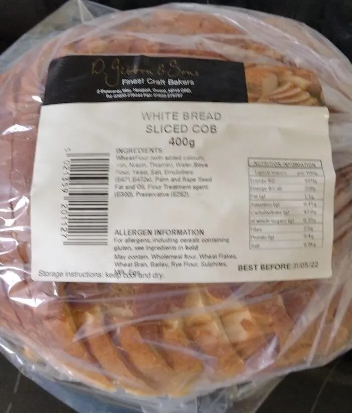 White Bread slices Cob